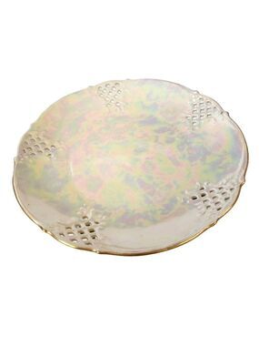 Schumann China Bavaria Hand Painted Lattice Edge Plate 6.75 OD Dessert Plate